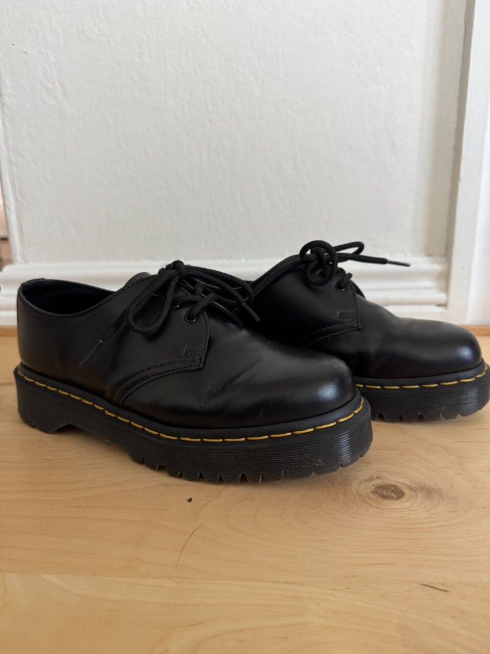 Dr. Martens 1461 Bex Smooth Leather Oxford Shoes Black EU 39 / US 8 Platform - Picture 4 of 9
